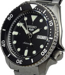 Seiko 5 Sports Automatic 42.5mm Black Dial Steel Men's Watch SRPD65 K1