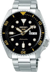 Seiko 5 Sports Automatic 42.5mm Black Yellow Dial 4R34 Men's Watch SRPD57 K1