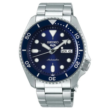 Seiko 5 Sports Automatic 42.5mm Divers Blue Dial Mens Dress Watch SRPD51 K1