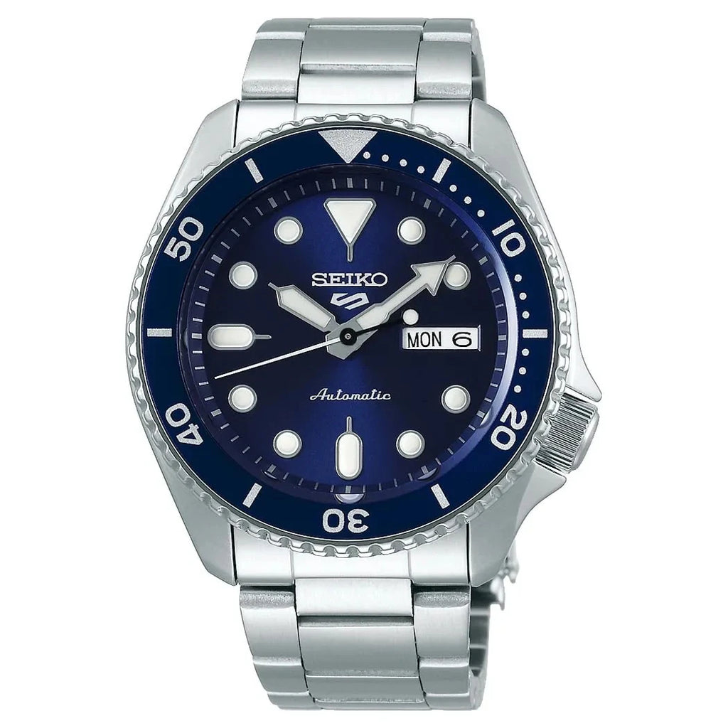 Seiko 5 Sports Automatic 42.5mm Divers Blue Dial Mens Dress Watch SRPD51 K1