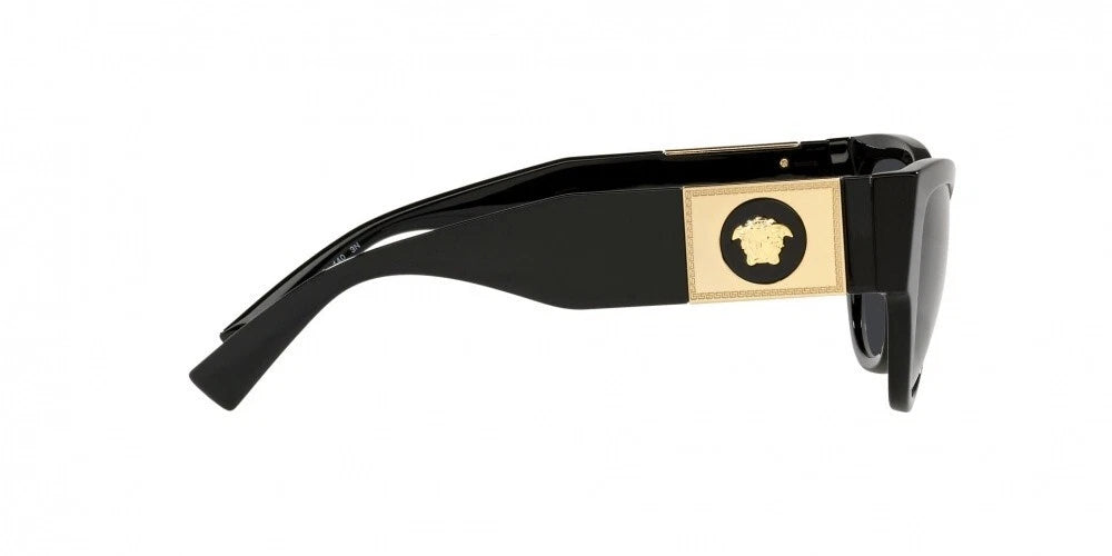 VERSACE Black Grey CatEye Medusa Logo Women Sunglasses VE4398 GB187