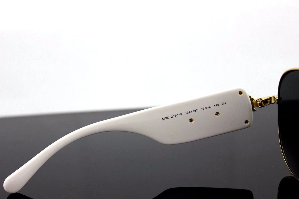 VERSACE Runway Aviator White Gold Metal Sunglasses VE 2150Q 134187