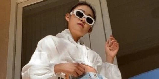 VERSACE MEDUSA BIGGIE White Gold Hexagonal Sunglasses VE 4361 401/87