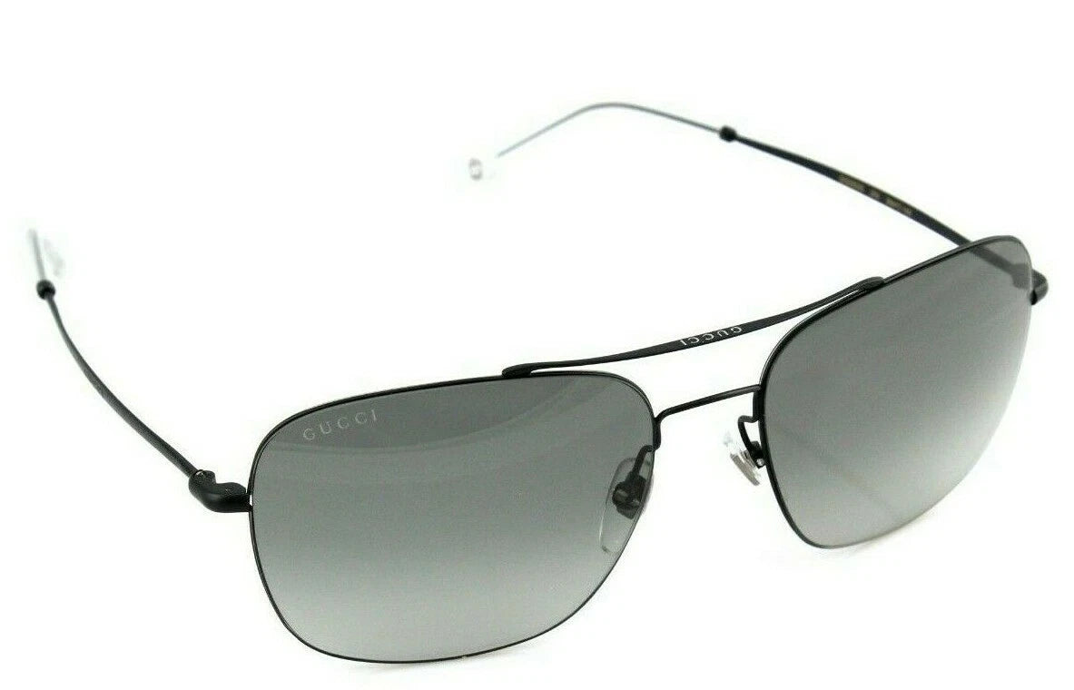 RARE NEW Genuine GUCCI Matte Black Lightweight Metal Sunglasses GG 0503S 005