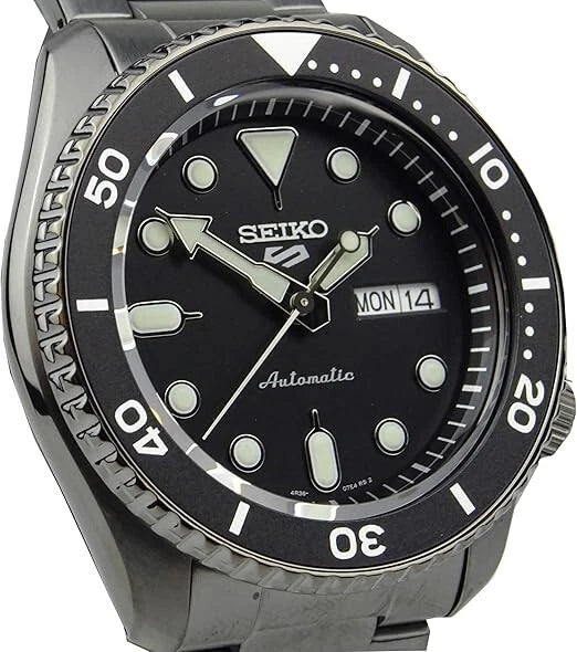 Seiko 5 Sports Automatic 42.5mm Black Dial Steel Men's Watch SRPD65 K1