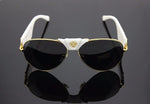 VERSACE Runway Aviator White Gold Metal Sunglasses VE 2150Q 134187