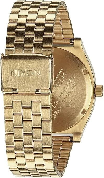 Nixon Time Teller Gold / Green Sunray Dial 37mm Wrist Watch A045-1919