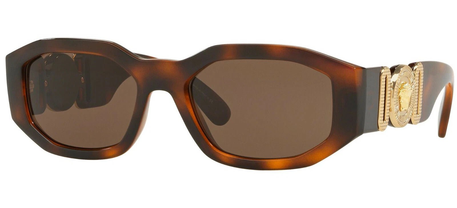 VERSACE VE4361 BIGGIE Medusa Havana Hexagonal Sunglasses 5217/73