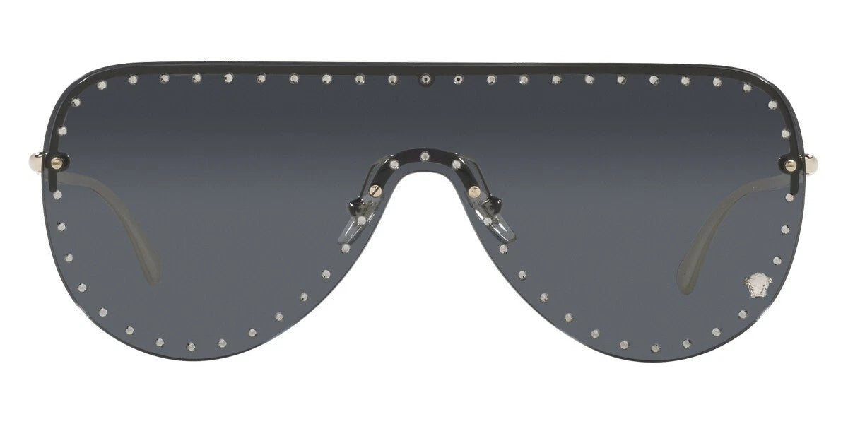 VERSACE Glam Medusa Dark Blue Pilot Women Sunglasses VE 2230B 125280