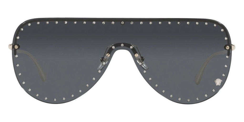 VERSACE Glam Medusa Dark Blue Pilot Women Sunglasses VE 2230B 125280