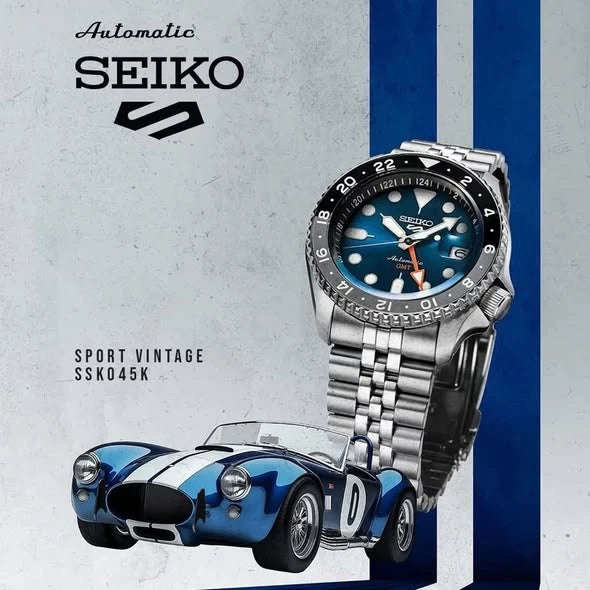Seiko 5 Sports Special Edition "Velocity Blue" GMT Men's Watch SSK045K1