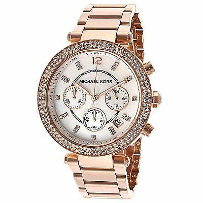 Michael Kors Parker Chronograph Rose Gold-Tone Ladies Watch MK5491