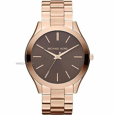Michael Kors Slim Runway Bracelet Ladies Rose Gold Watch MK 3181