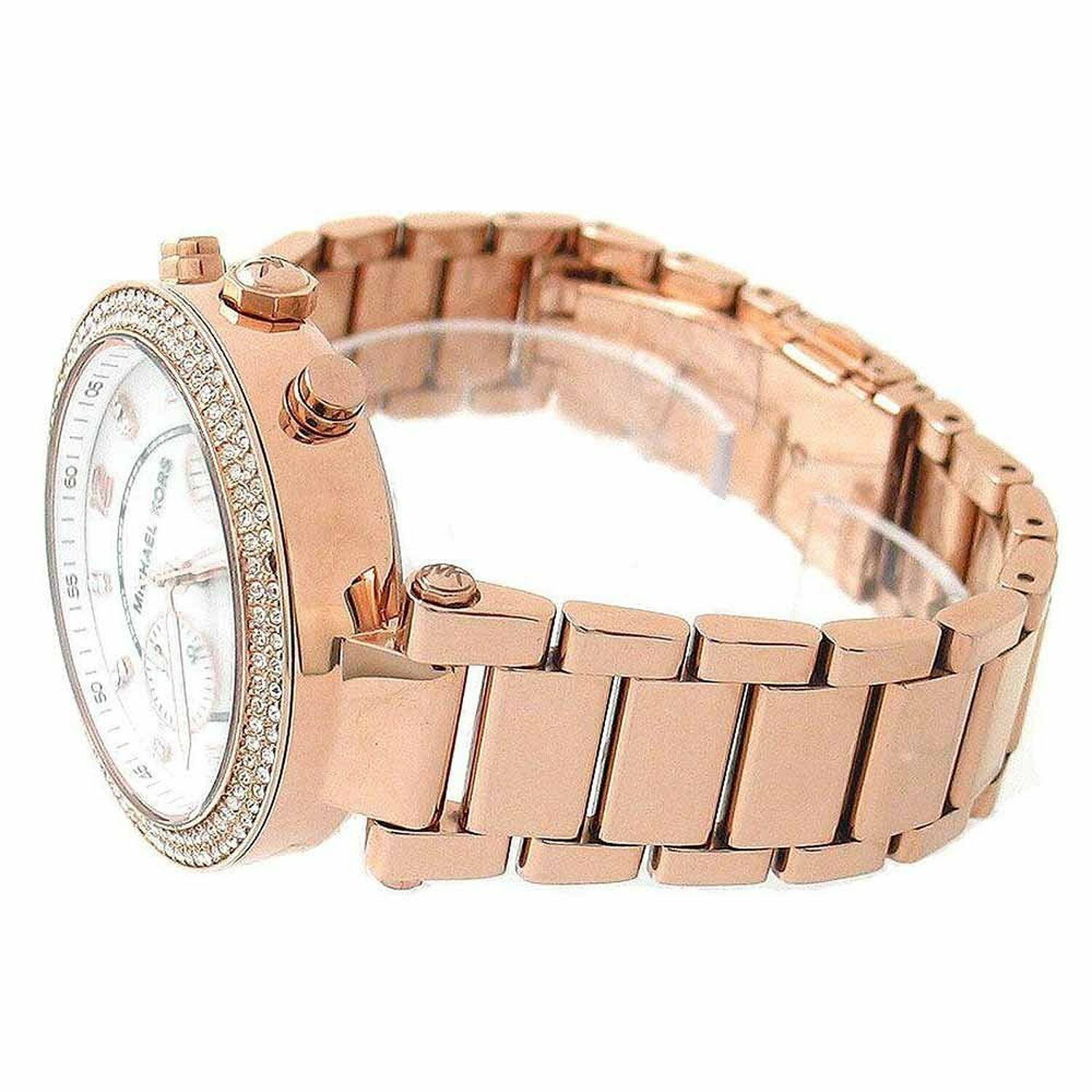 Michael Kors Parker Chronograph Rose Gold-Tone Ladies Watch MK5491