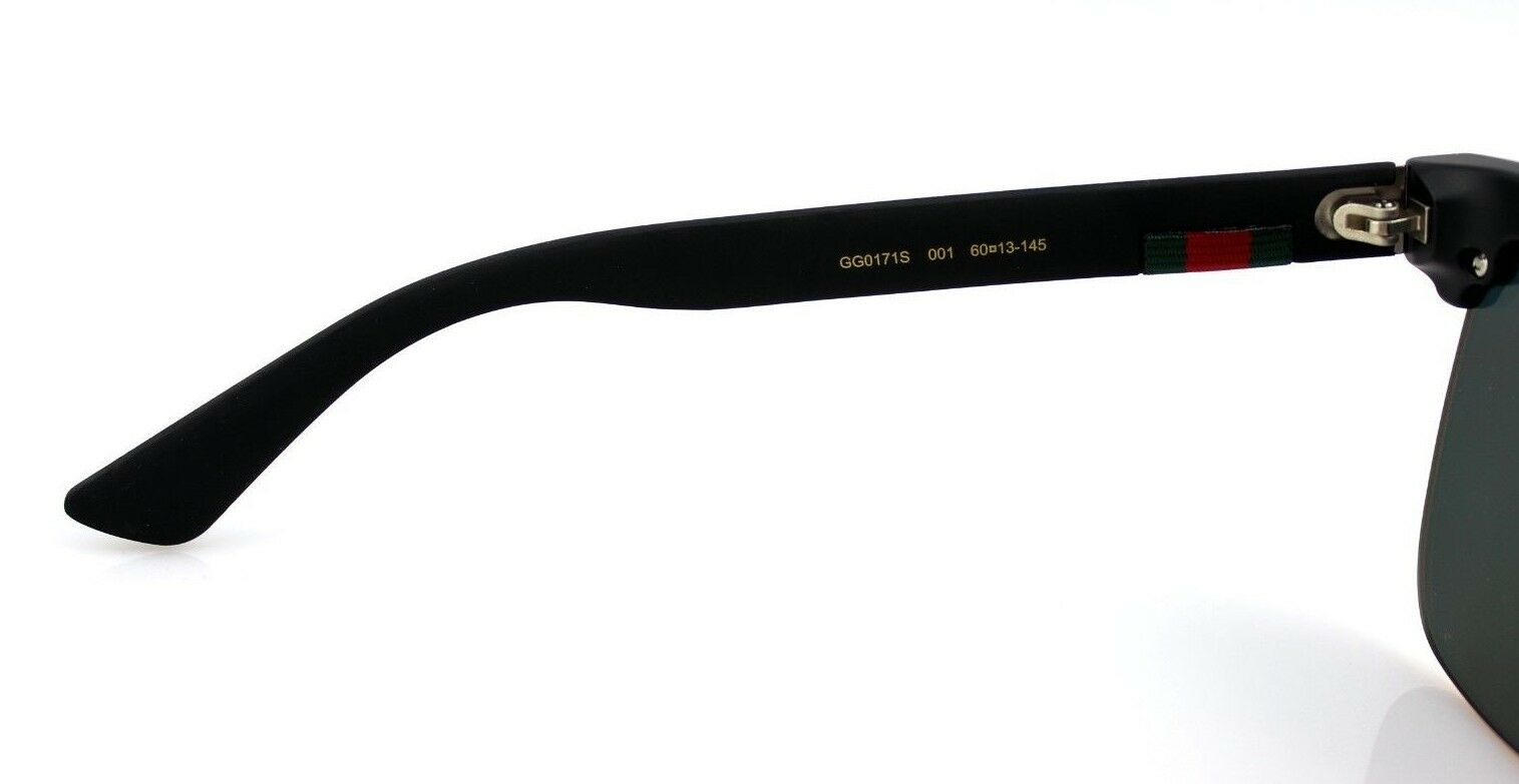 RARE NEW Genuine GUCCI Black Orange Gold Mirror Pilot Sunglasses GG 0171S 001