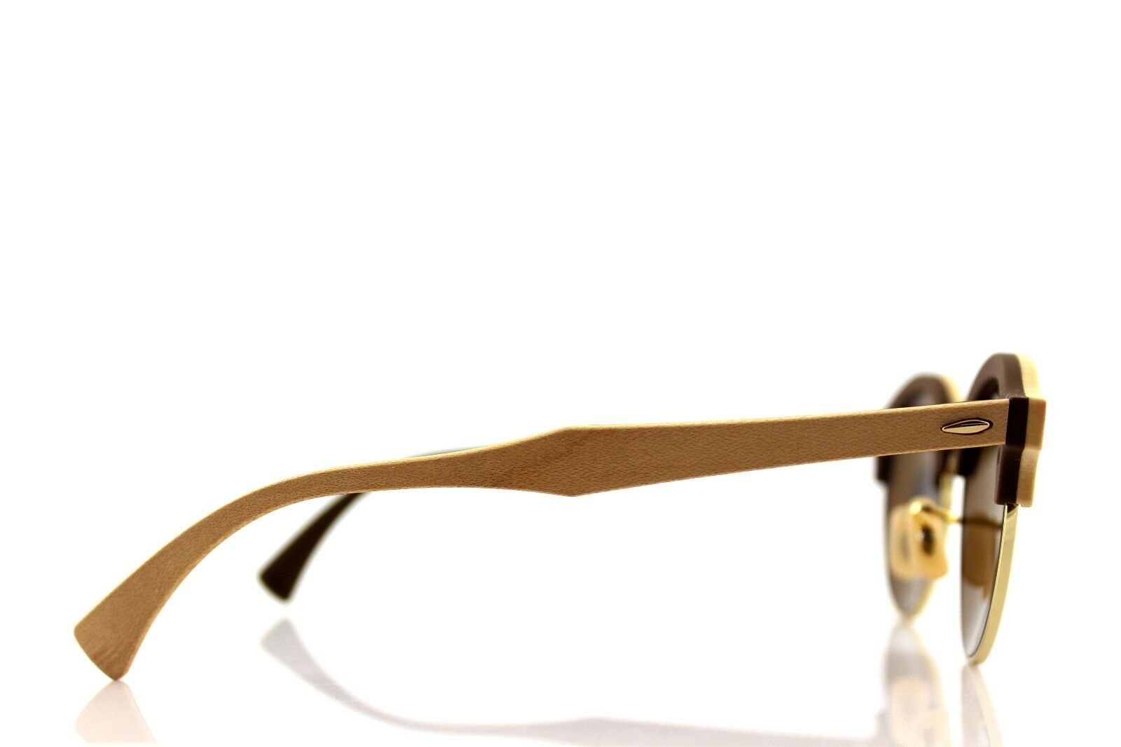 Ray-Ban Club Round Wood Polarized Unisex Sunglasses RB 4246M 117957 4