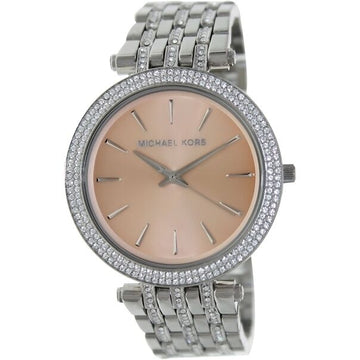 Michael Kors Darci Rose Dial Silver Tone Glitz Ladies Watch MK3218