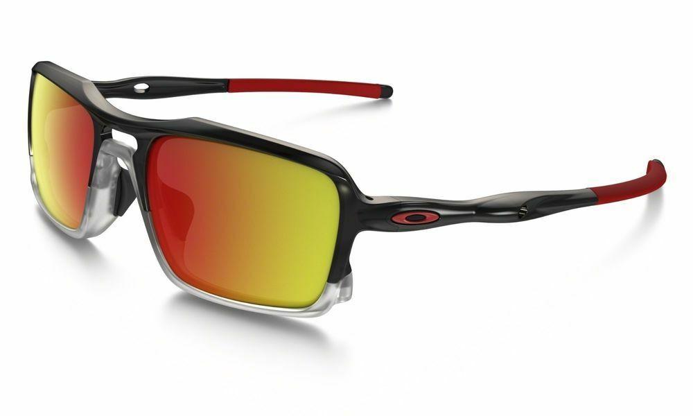 NEW Authentic OAKLEY TRIGGERMAN Black Ink Ruby Iridium Sunglasses OO 9266-10