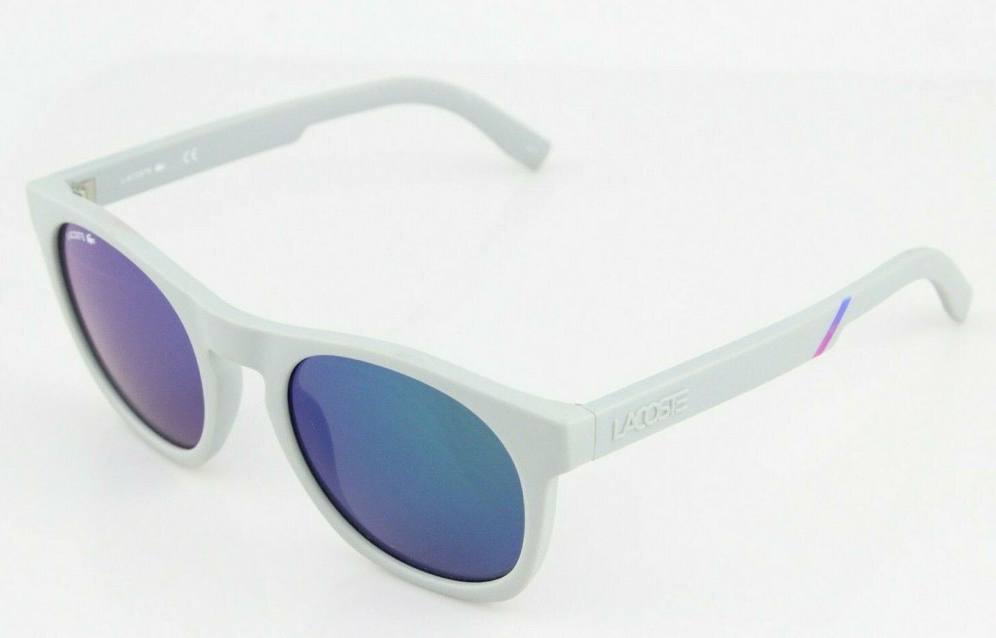 New Genuine LACOSTE SUNS Matte Grey Green Mirror Lens Sunglasses L868S 0035