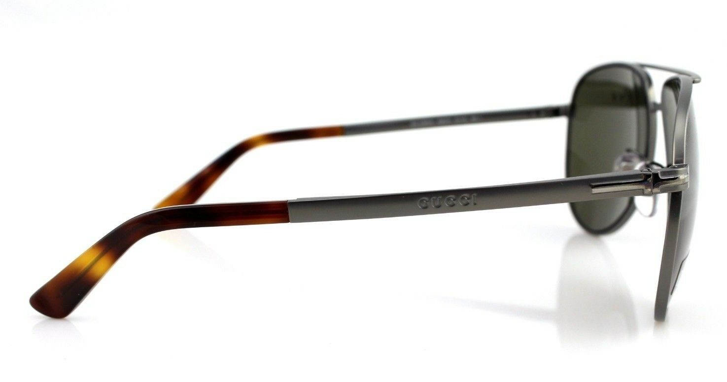 RARE NEW Genuine GUCCI Matte Ruthenium Havana Aviator Sunglasses GG 2269S R80 70