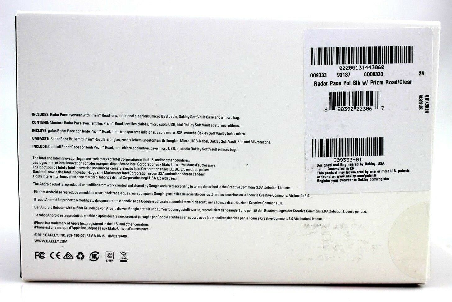 Oakley Radar Pace Unisex Sunglasses OO 9333-01 2