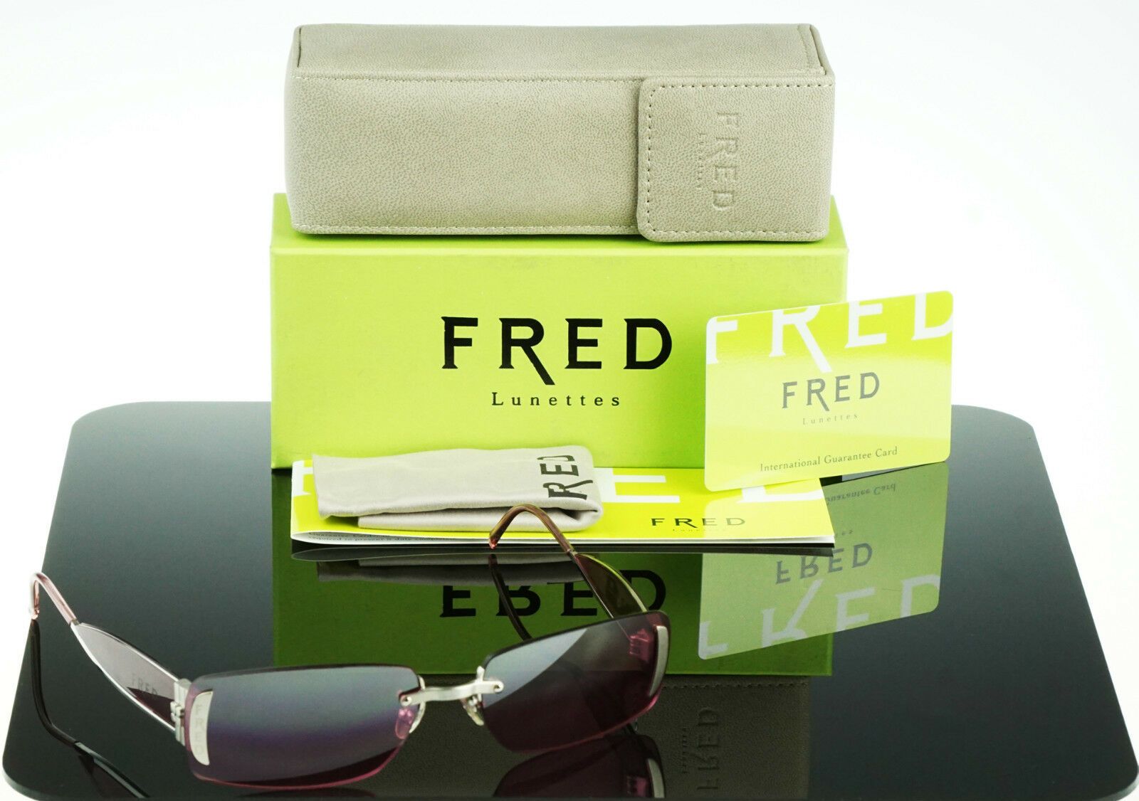 Fred Lunettes Palladium Plated Designer Marine Women's Sunglasses P F1 908 8