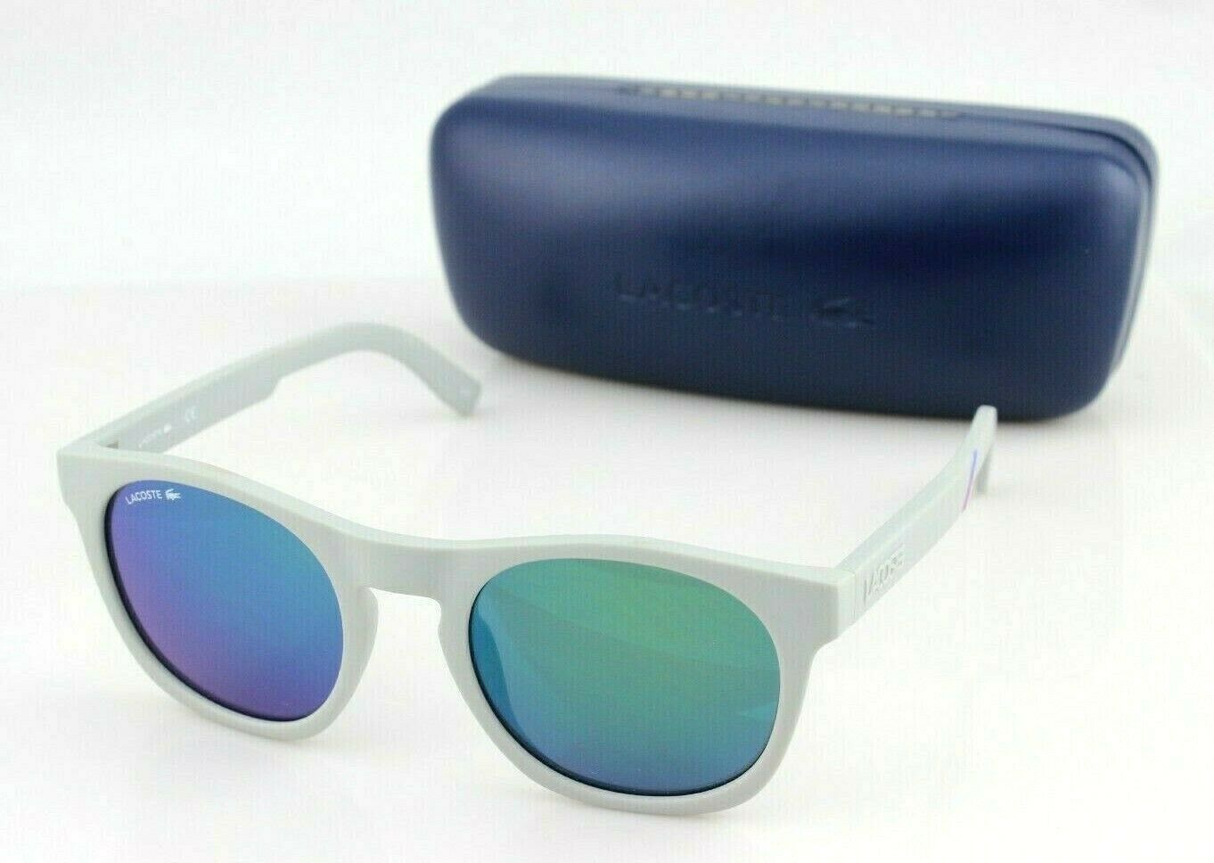 New Genuine LACOSTE SUNS Matte Grey Green Mirror Lens Sunglasses L868S 0035