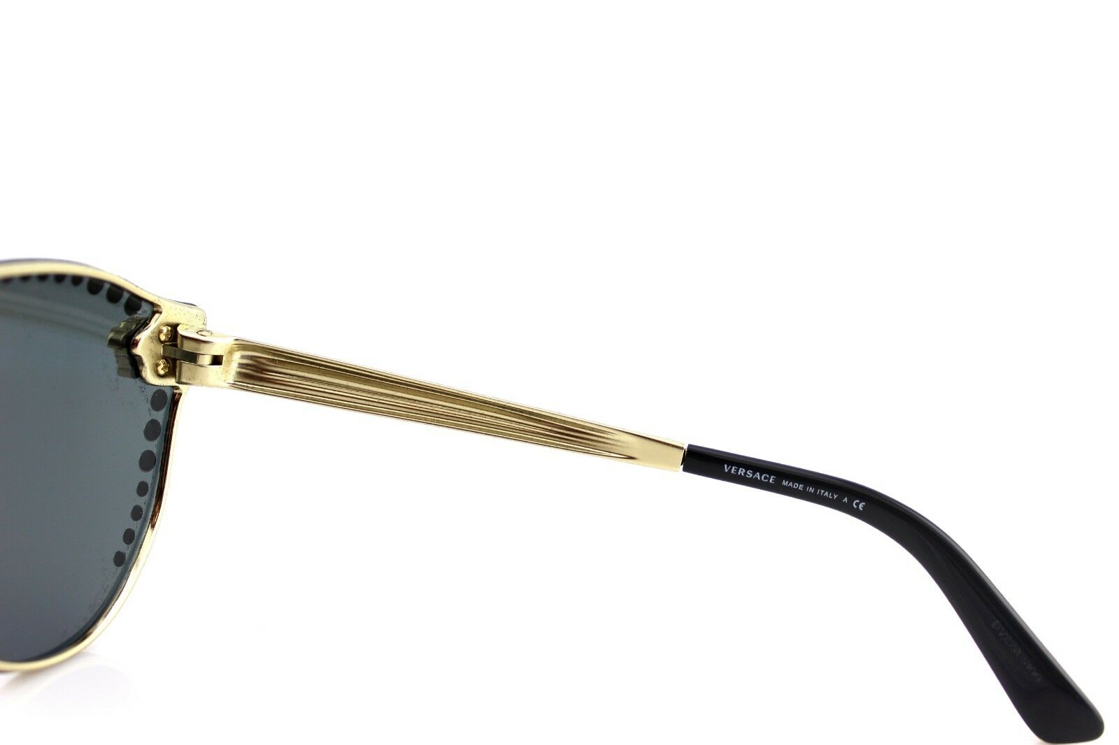 RARE Authentic VERSACE Glam Medusa Gold Blue Sunglasses VE 2161-B 1252/55 434431