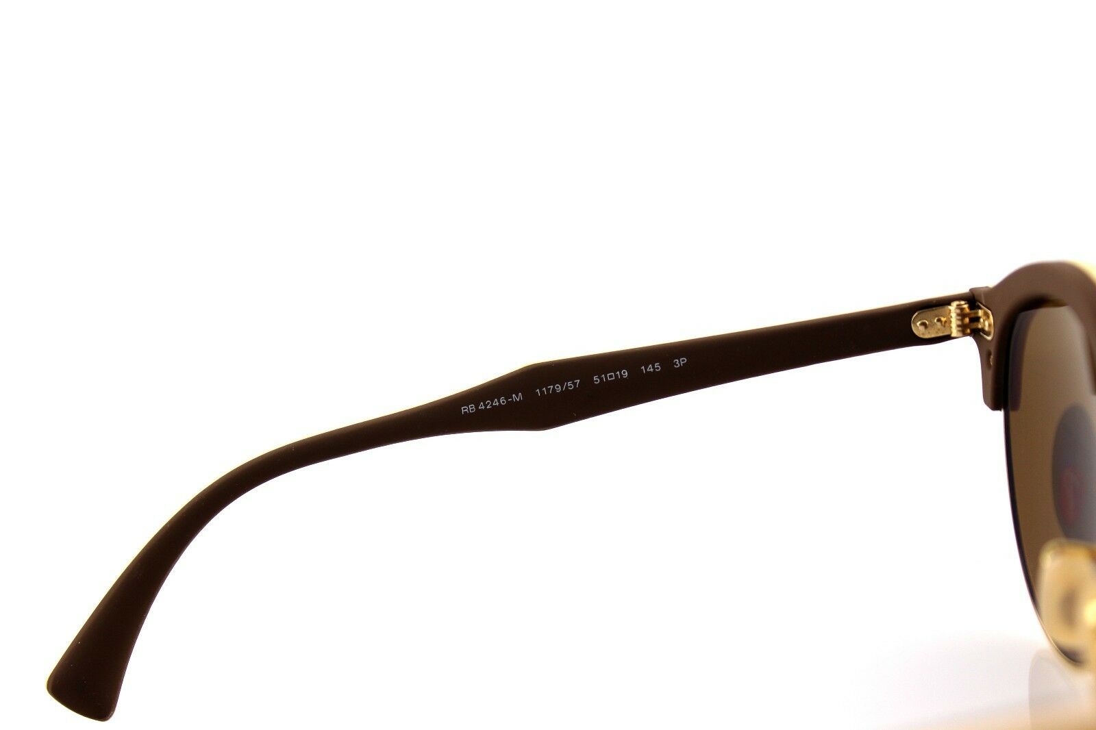 Ray-Ban Club Round Wood Polarized Unisex Sunglasses RB 4246M 117957 6