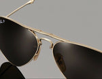 Ray-Ban 22kt Gold Plated Unisex Sunglasses RB 3479KQ 001/M7 58mm