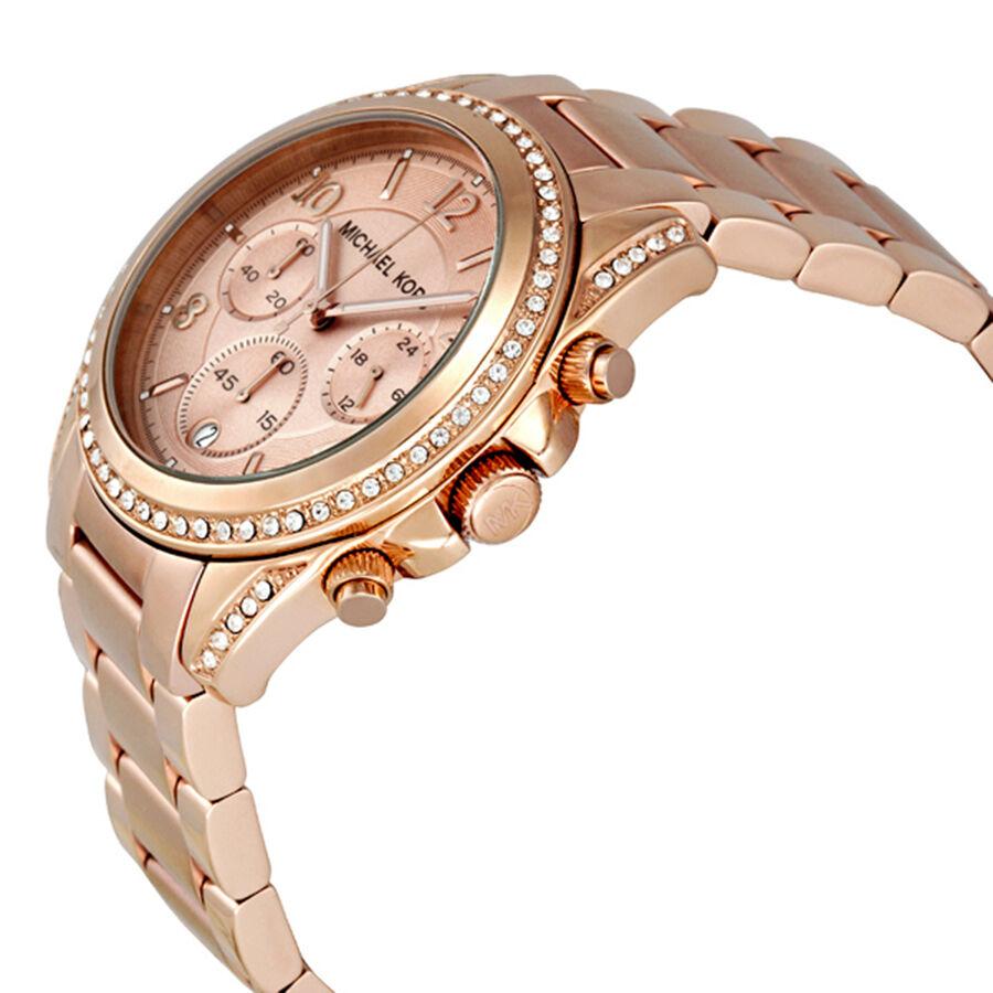 NEW Authentic Michael Kors Blair Rose Gold-Tone Chronograph Ladies Watch MK5263