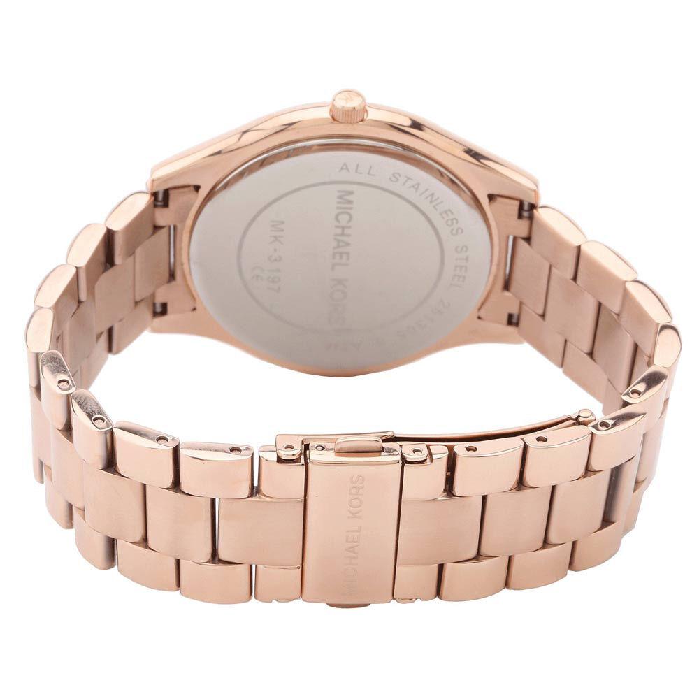 Michael Kors Slim Runway Rose Gold Tone Women's Watch MK3197