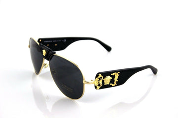 Versace Runway Medusa Aviator Unisex Sunglasses VE 2150Q 1002/87 4