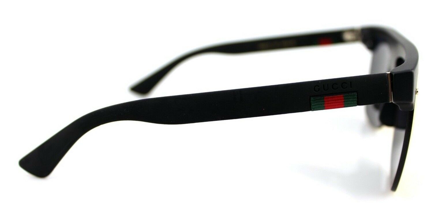 RARE NEW Genuine GUCCI Black Orange Gold Mirror Pilot Sunglasses GG 0171S 001
