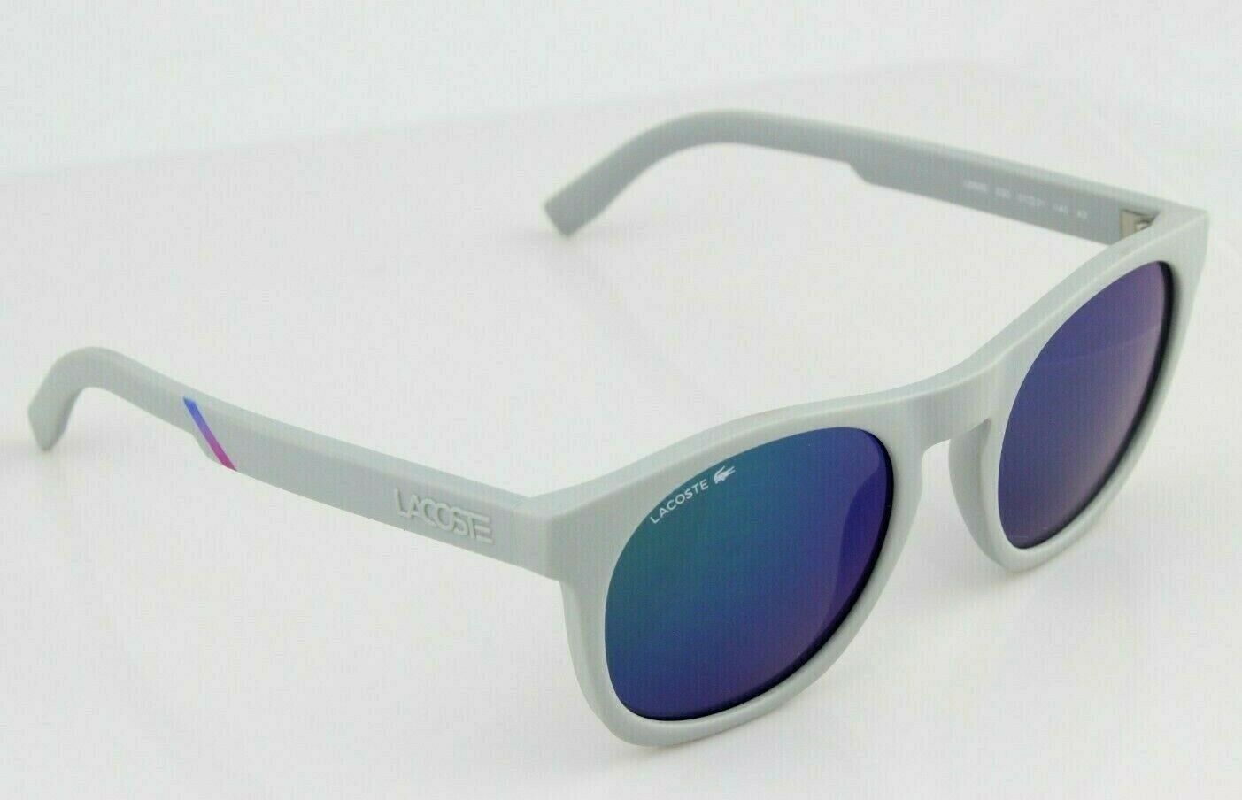New Genuine LACOSTE SUNS Matte Grey Green Mirror Lens Sunglasses L868S 0035