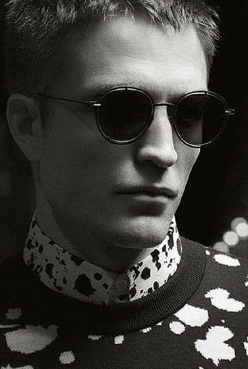 Christian DIOR Homme 0210S Black Round Sunglasses S8JY1