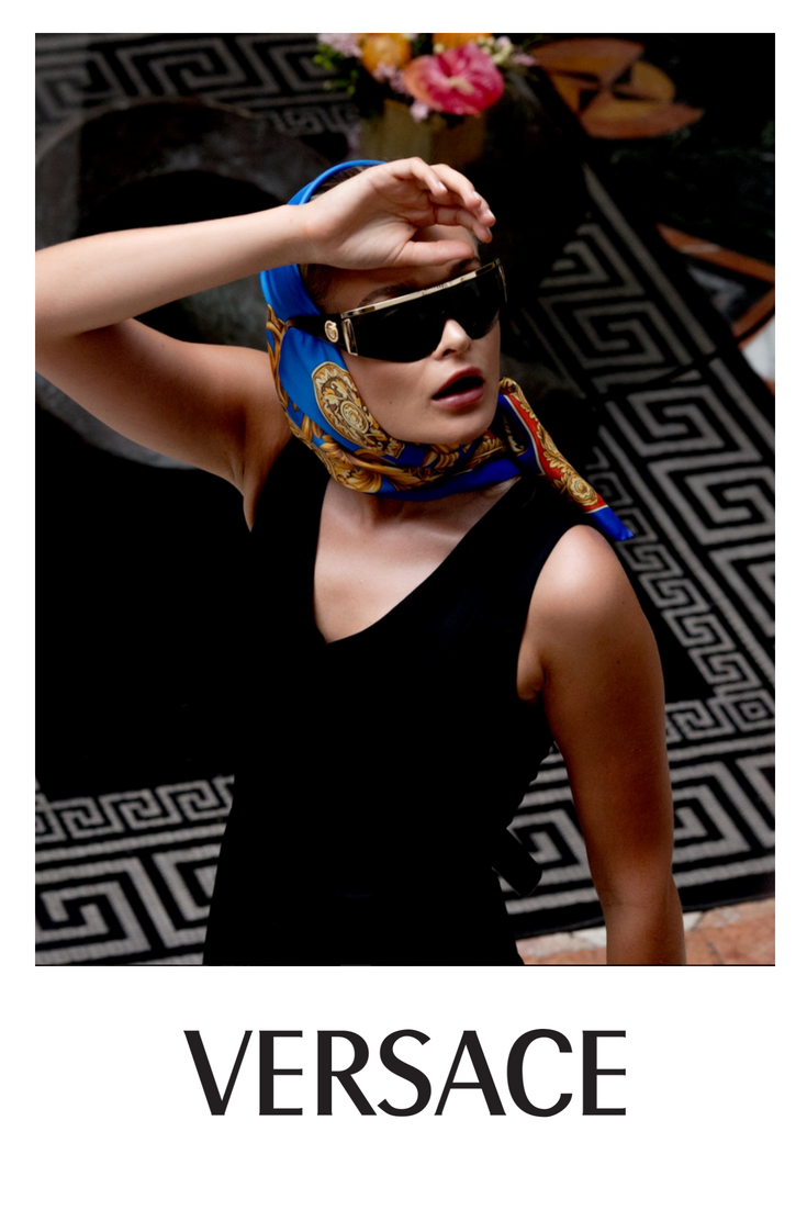 Versace Tribute Unisex Sunglasses VE 2197 1000/87 D 1