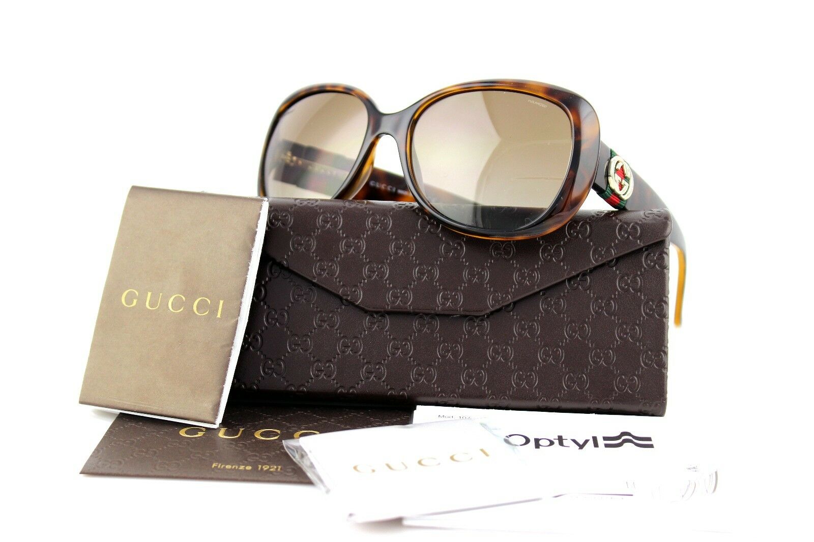 POLARIZED RARE New Genuine GUCCI Havana Brown Womens Sunglasses GG 3644/S DWJ LA