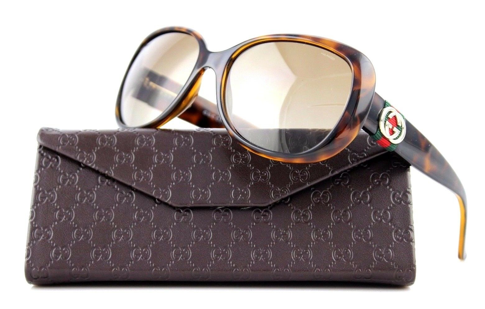 POLARIZED RARE New Genuine GUCCI Havana Brown Womens Sunglasses GG 3644/S DWJ LA