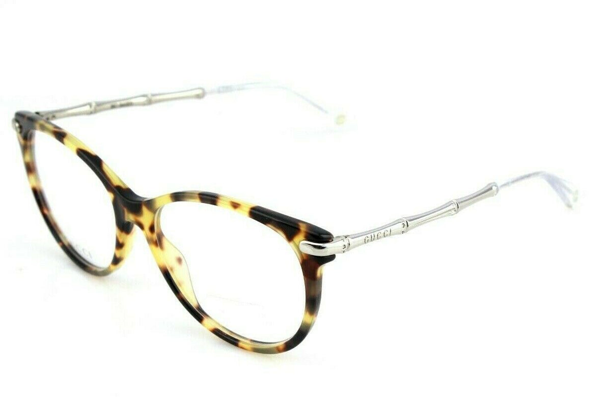 RARE NEW Genuine GUCCI Womens Blonde Havana Silver Eye Glasses Frame GG 3780 HRT