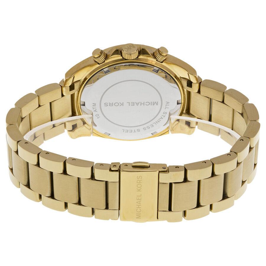 NEW Authentic Michael Kors Runway Glitz Gold Plated Ladies Watch MK 5166