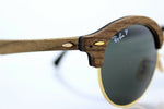 Ray-Ban Clubround Wood Polarized Unisex Sunglasses RB 4246M 118158 6