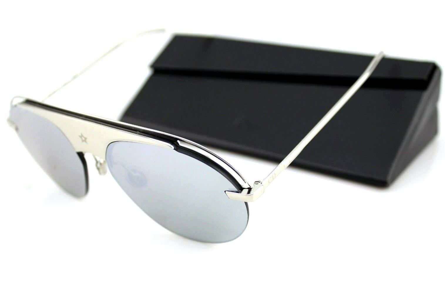 NEW Genuine Christian DIOR REVOLUTION 2 Silver Mirror Pilot Sunglasses 010 0T