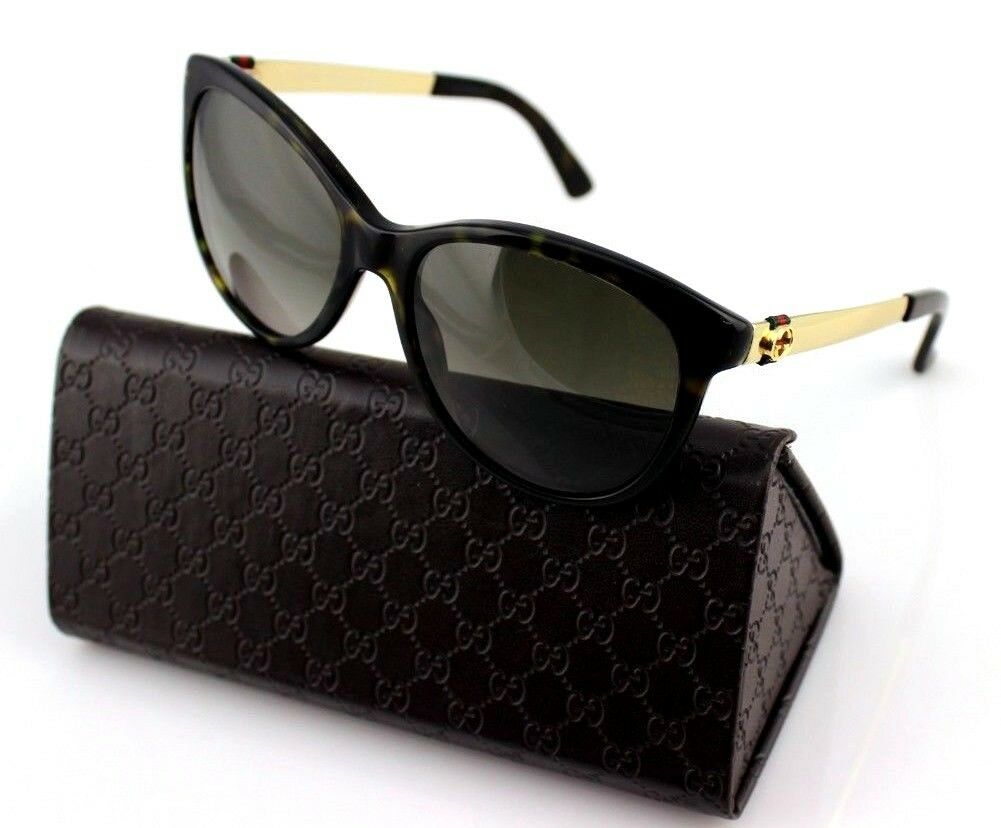 RARE NEW Genuine GUCCI Dark Havana Gold Brown Sunglasses GG 3784/S ANT HA