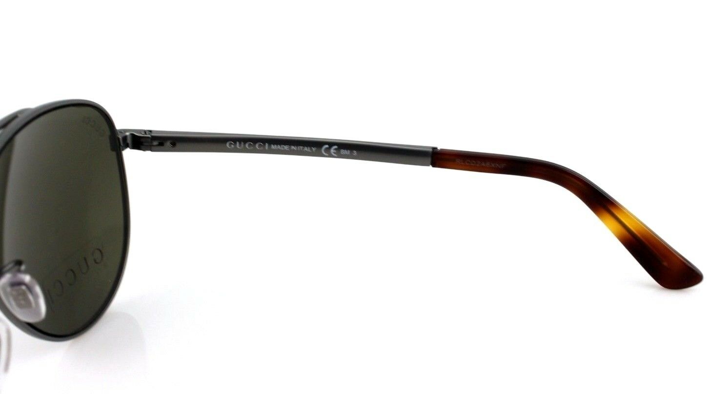 RARE NEW Genuine GUCCI Matte Ruthenium Havana Aviator Sunglasses GG 2269S R80 70