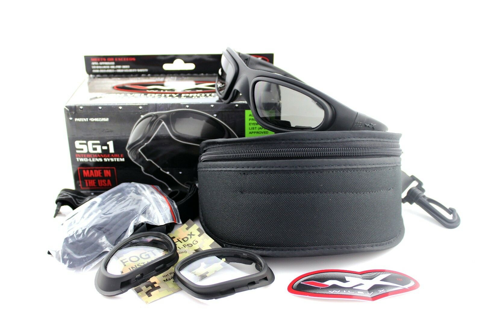 Wiley X SG-1 Interchangeable Lens Unisex Sunglasses 71 1