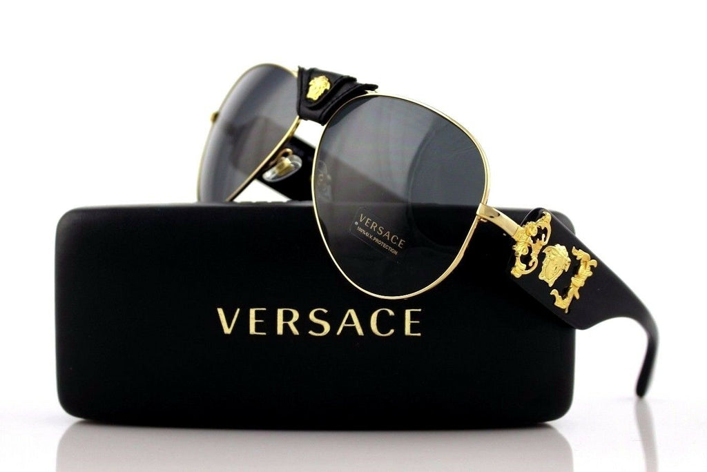 Versace Runway Medusa Aviator Unisex Sunglasses VE 2150Q 1002/87