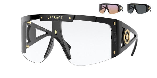 VERSACE Runway Medusa Icon Shield +3 Lens Women's Sunglasses VE 4393 GB1/1W