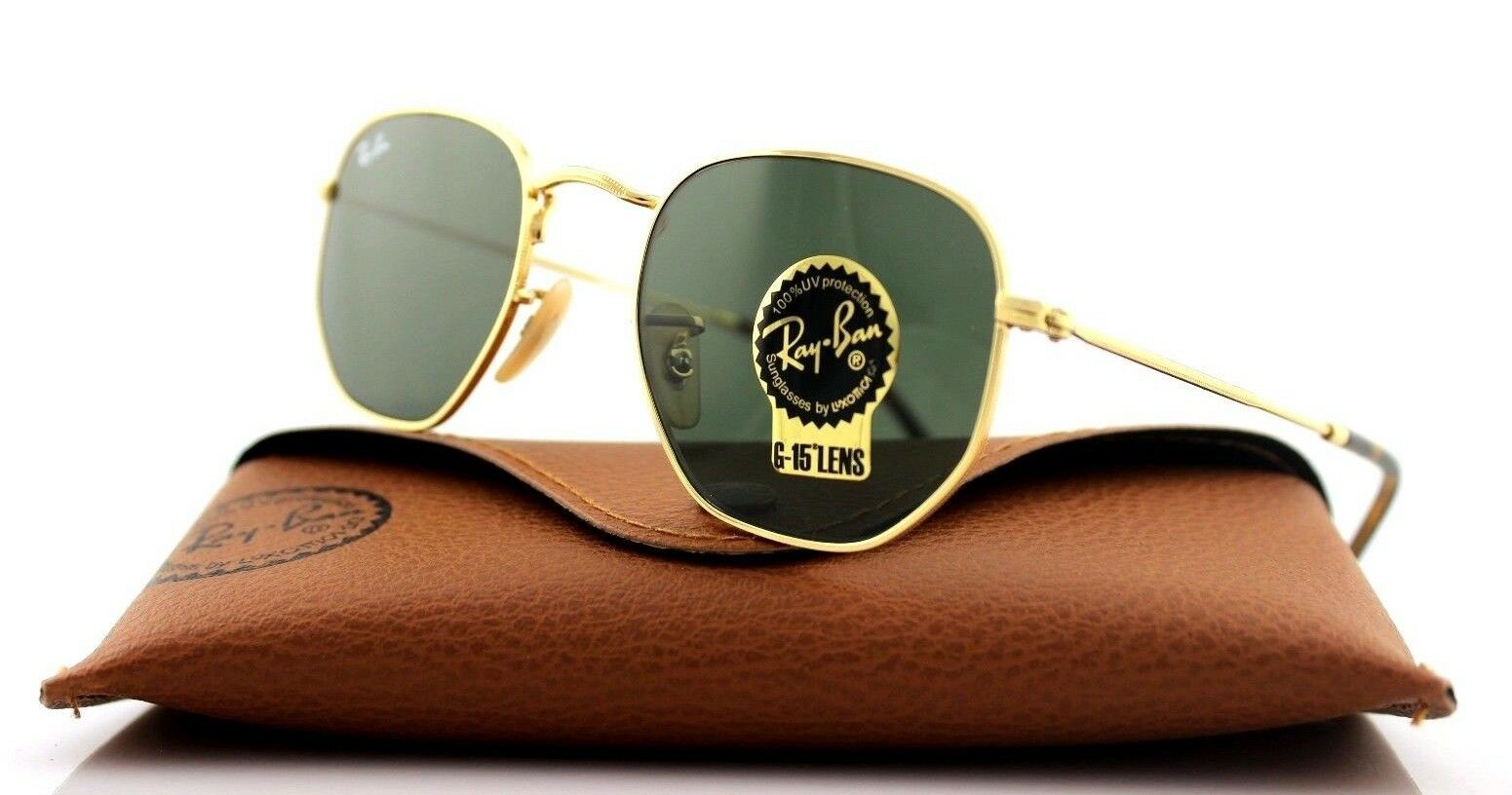 Ray-Ban Hexagonal Flat Lenses Unisex Sunglasses RB3548N 001 10