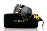 Versace Runway Medusa Aviator Unisex Sunglasses VE 2150Q 1002/87 10